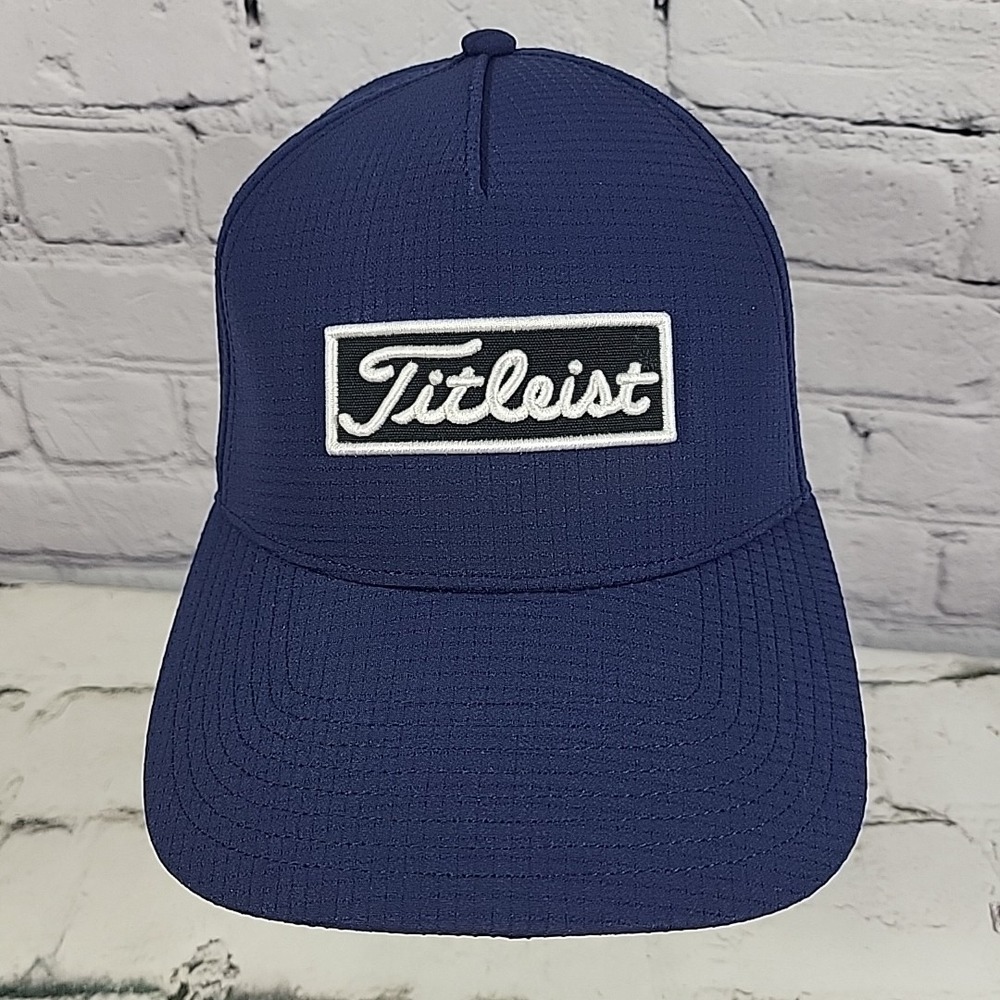 Titleist Hat Navy Golf Adjustable Snapback Lightweight Ripstop Fabric Logo‎ Cap